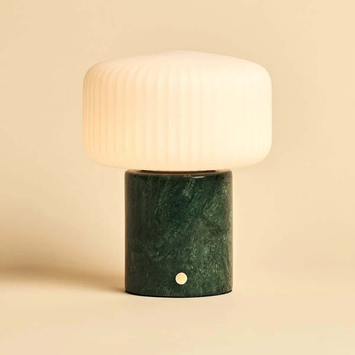 Renoir Green / Verde Alpi – Marble Rechargeable Table Lamp – Cordless, USB Rechargeable & Up to 100 Hours of Illumination