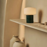 Renoir Green / Verde Alpi – Marble Rechargeable Table Lamp – Cordless, USB Rechargeable & Up to 100 Hours of Illumination