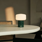 Renoir Green / Verde Alpi – Marble Rechargeable Table Lamp – Cordless, USB Rechargeable & Up to 100 Hours of Illumination
