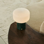 Renoir Green / Verde Alpi – Marble Rechargeable Table Lamp – Cordless, USB Rechargeable & Up to 100 Hours of Illumination