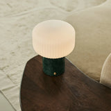 Renoir Green / Verde Alpi – Marble Rechargeable Table Lamp – Cordless, USB Rechargeable & Up to 100 Hours of Illumination