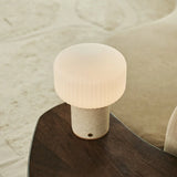 Renoir Beige / Travertino Classico – Travertine Rechargeable Table Lamp – Cordless, USB Rechargeable & Up to 100 Hours of Illumination
