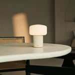 Renoir Beige / Travertino Classico – Travertine Rechargeable Table Lamp – Cordless, USB Rechargeable & Up to 100 Hours of Illumination