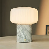 Renoir White / Bianco Statuarietto  – Marble Rechargeable Table Lamp – Cordless, USB Rechargeable & Up to 100 Hours of Illumination