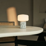 Renoir White / Bianco Statuarietto  – Marble Rechargeable Table Lamp – Cordless, USB Rechargeable & Up to 100 Hours of Illumination