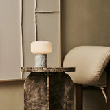 Renoir White / Bianco Statuarietto  – Marble Rechargeable Table Lamp – Cordless, USB Rechargeable & Up to 100 Hours of Illumination
