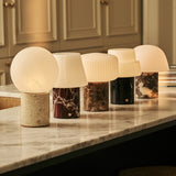 Hooch Black – Nero Marquina Marble Rechargeable Table Lamp | Versatile, 3 Light Modes & Modular Lampshade