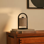 River Black & Grey Wooden Rechargeable Lamp – Dimmable & Cordless Light