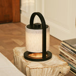 River Black & Grey Wooden Rechargeable Lamp – Dimmable & Cordless Light