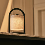 River Black & Grey Wooden Rechargeable Lamp – Dimmable & Cordless Light