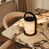 River Black Cordless Wooden Lamp – Rechargeable & Dimmable