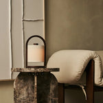 River Dark Brown Cordless Wooden Lamp – Rechargeable & Dimmable