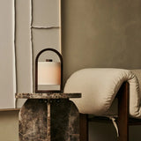 River Dark Brown Cordless Wooden Lamp – Rechargeable & Dimmable