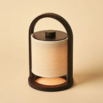River Dark Brown Cordless Wooden Lamp – Rechargeable & Dimmable