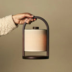 River Dark Brown Cordless Wooden Lamp – Rechargeable & Dimmable