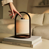 River Dark Brown Cordless Wooden Lamp – Rechargeable & Dimmable