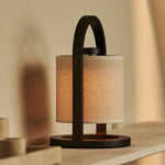 River Dark Brown Cordless Wooden Lamp – Rechargeable & Dimmable Tavellio