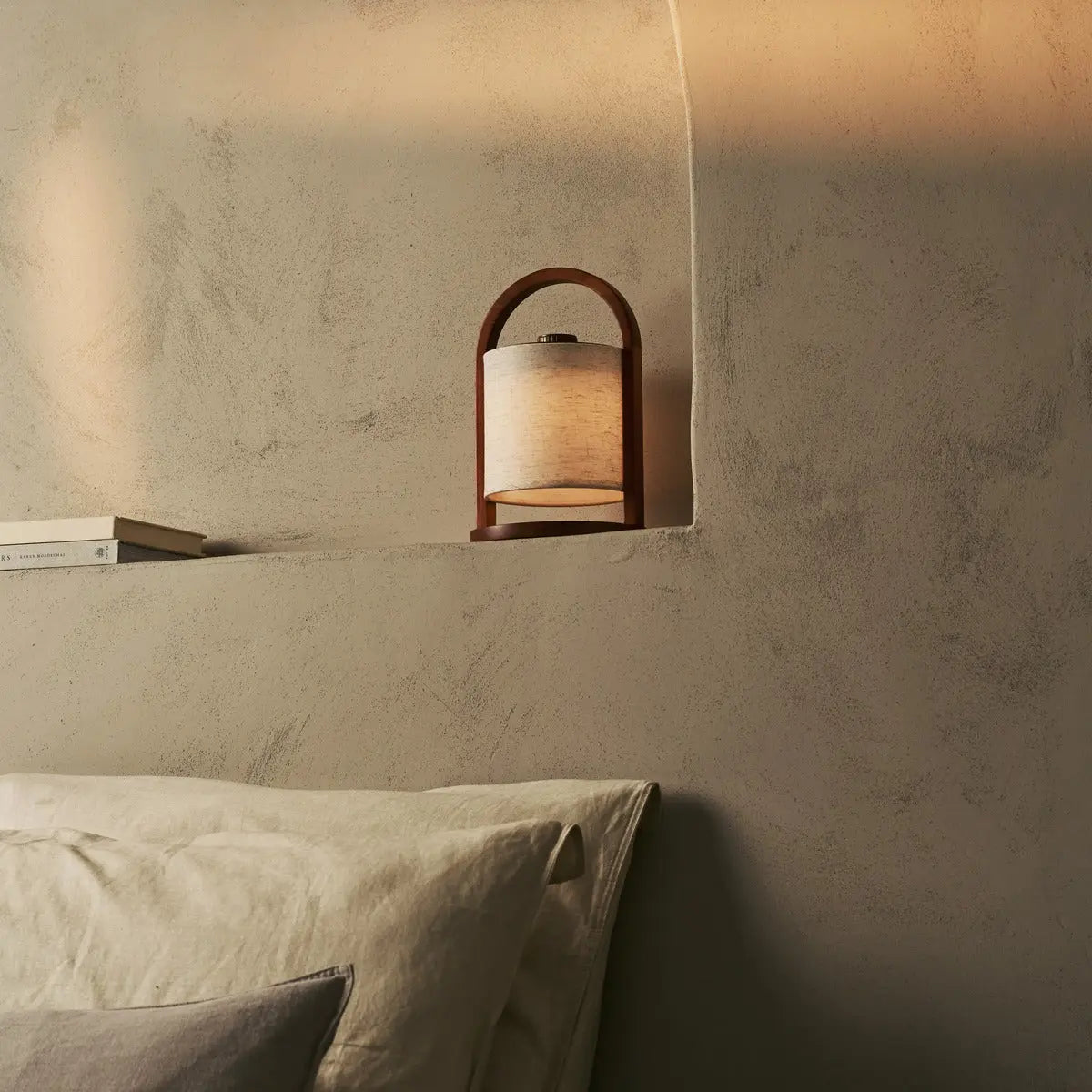 River Chestnut Wooden Rechargeable Lamp – Dimmable & Cordless Light