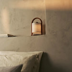 River Chestnut Wooden Rechargeable Lamp – Dimmable & Cordless Light