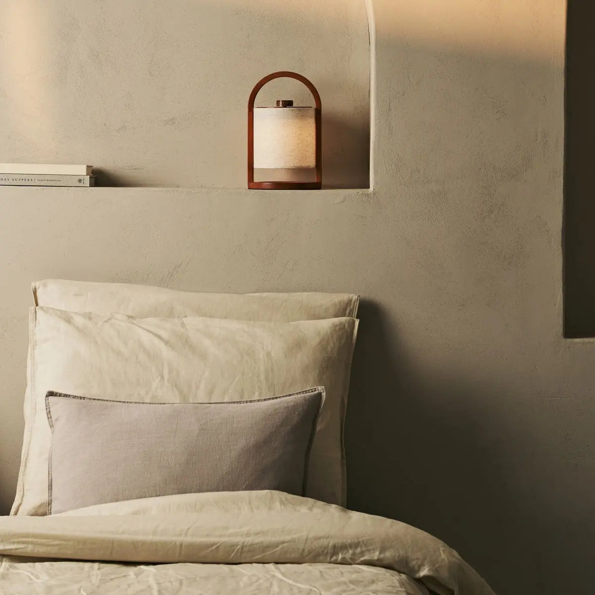 River Chestnut Wooden Rechargeable Lamp – Dimmable & Cordless Light