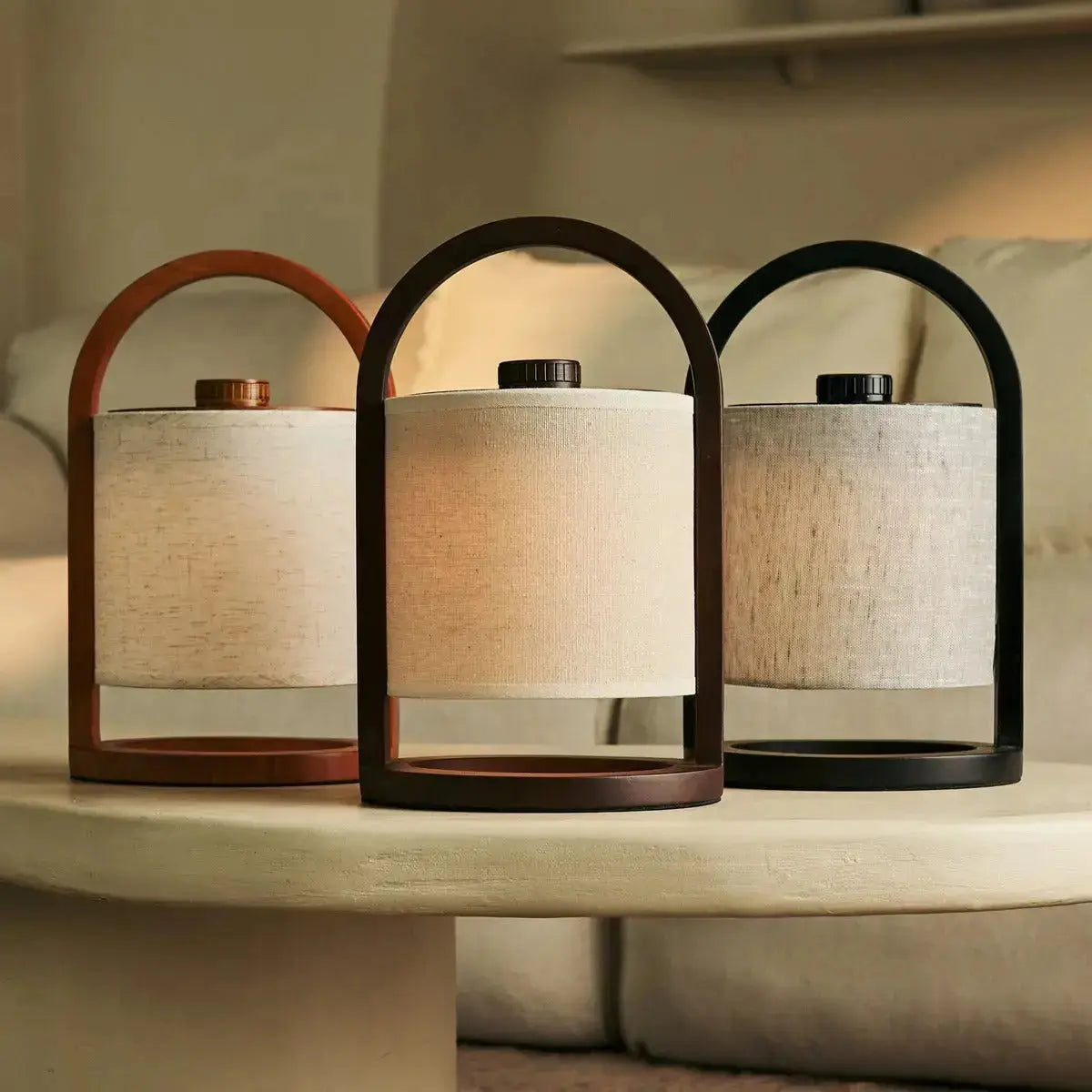 River Cordless Wooden Lamp – Rechargeable & Dimmable
