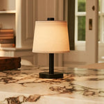 Rover Black Wooden Lamp – Rechargeable, Cordless & Dimmable Shade