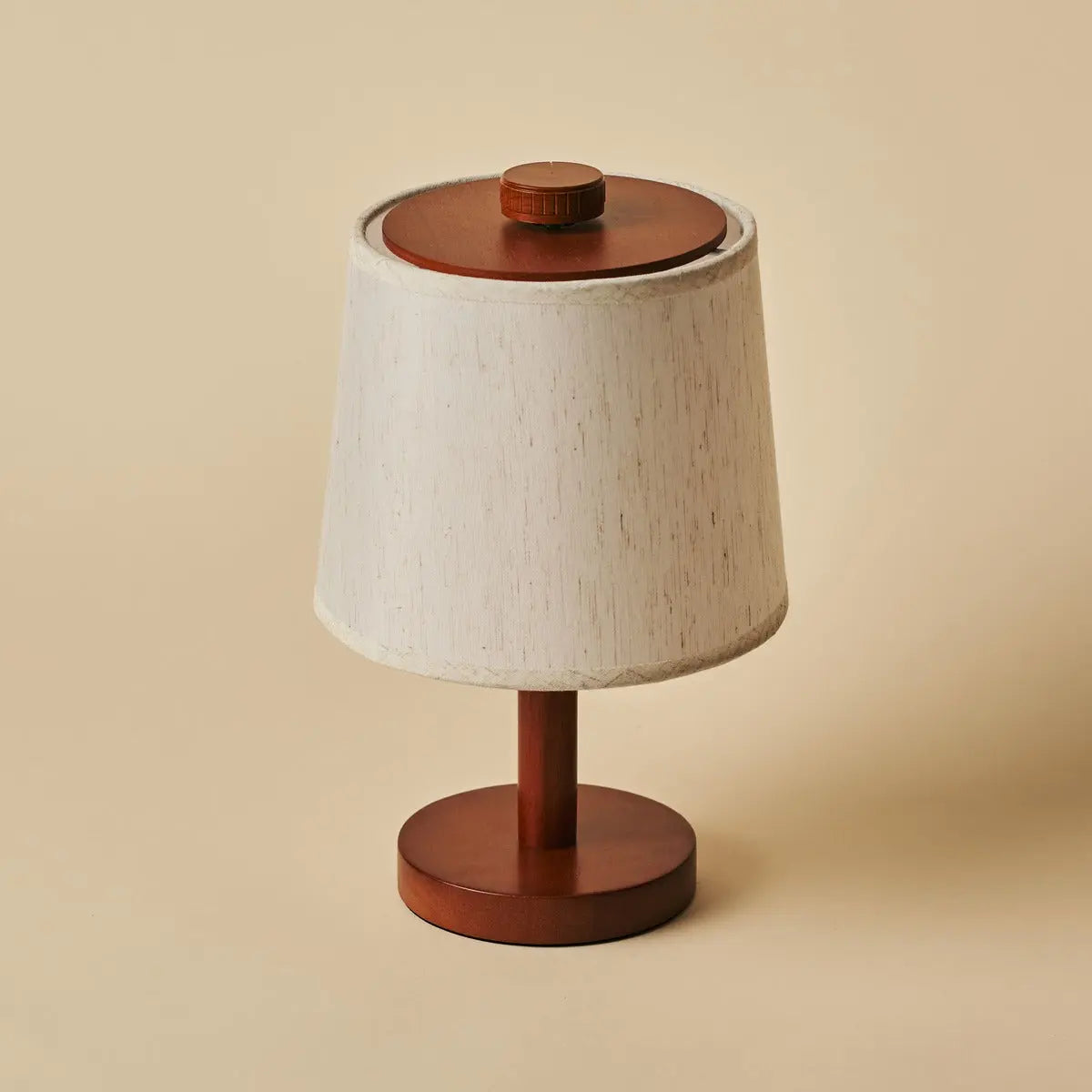 Rover Chestnut Brown Wooden Lamp – Rechargeable, Cordless & Dimmable Shade
