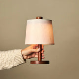 Rover Chestnut Brown Wooden Lamp – Rechargeable, Cordless & Dimmable Shade