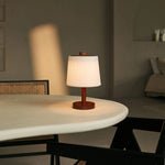 Rover Chestnut Brown Wooden Lamp – Rechargeable, Cordless & Dimmable Shade
