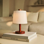 Rover Chestnut Brown Wooden Lamp – Rechargeable, Cordless & Dimmable Shade