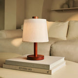 Rover Chestnut Brown Wooden Lamp – Rechargeable, Cordless & Dimmable Shade