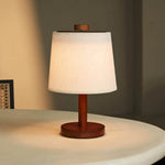 Rover Chestnut Brown Wooden Lamp – Rechargeable, Cordless & Dimmable Shade