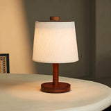 Rover Chestnut Brown Wooden Lamp – Rechargeable, Cordless & Dimmable Shade