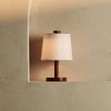 Rover Chestnut Brown Wooden Lamp – Rechargeable, Cordless & Dimmable Shade