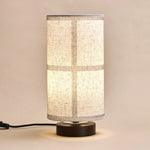 Sakura Dark Brown Table Lamp with Linen Shade | Handmade & Stylish Lighting Tavellio
