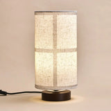 Sakura Dark Brown Table Lamp with Linen Shade | Handmade & Stylish Lighting Tavellio