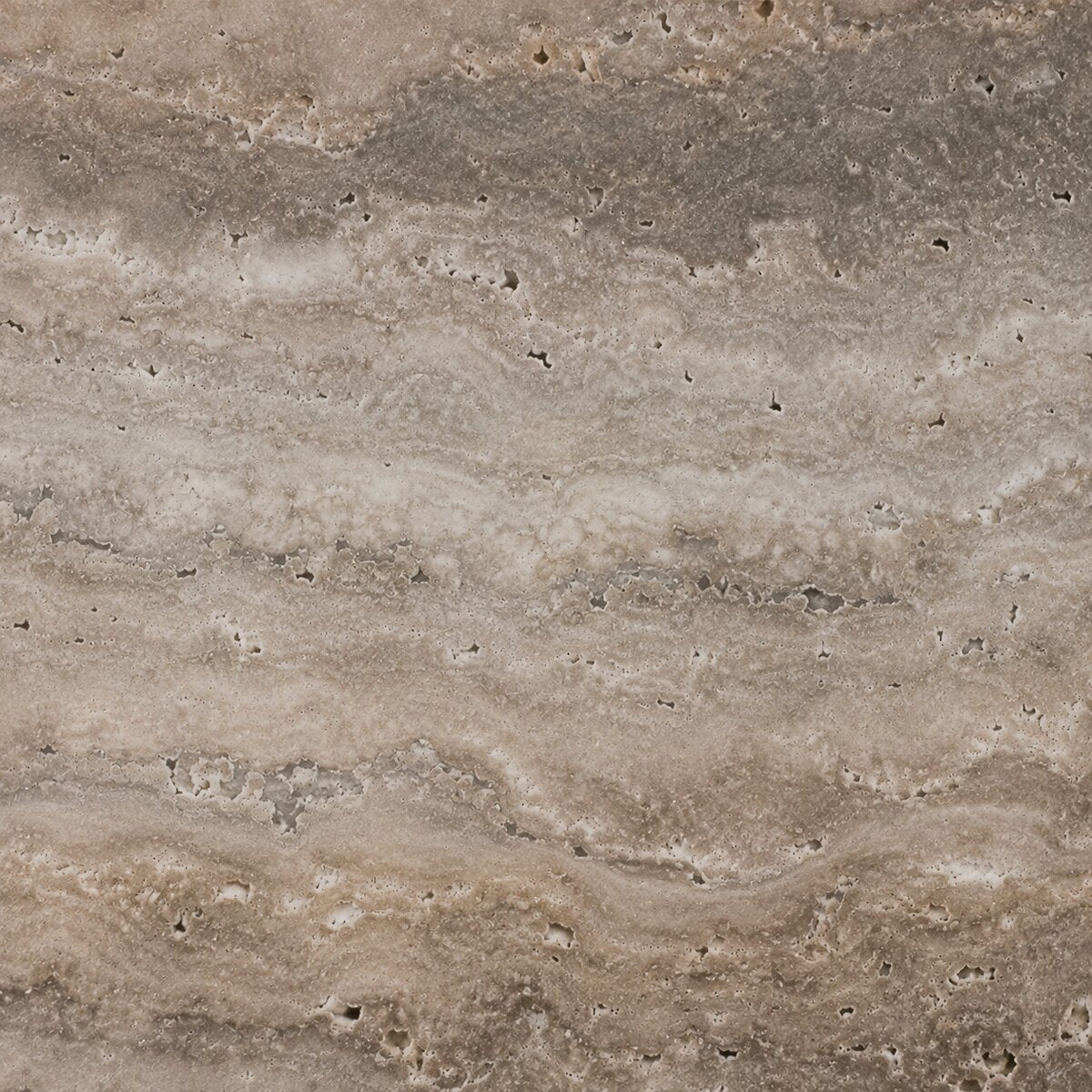 Close-up of silver travertine stone veining used for the Dou rechargeable table lamp base