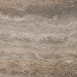 Close-up of silver travertine stone veining used for the Dou rechargeable table lamp base