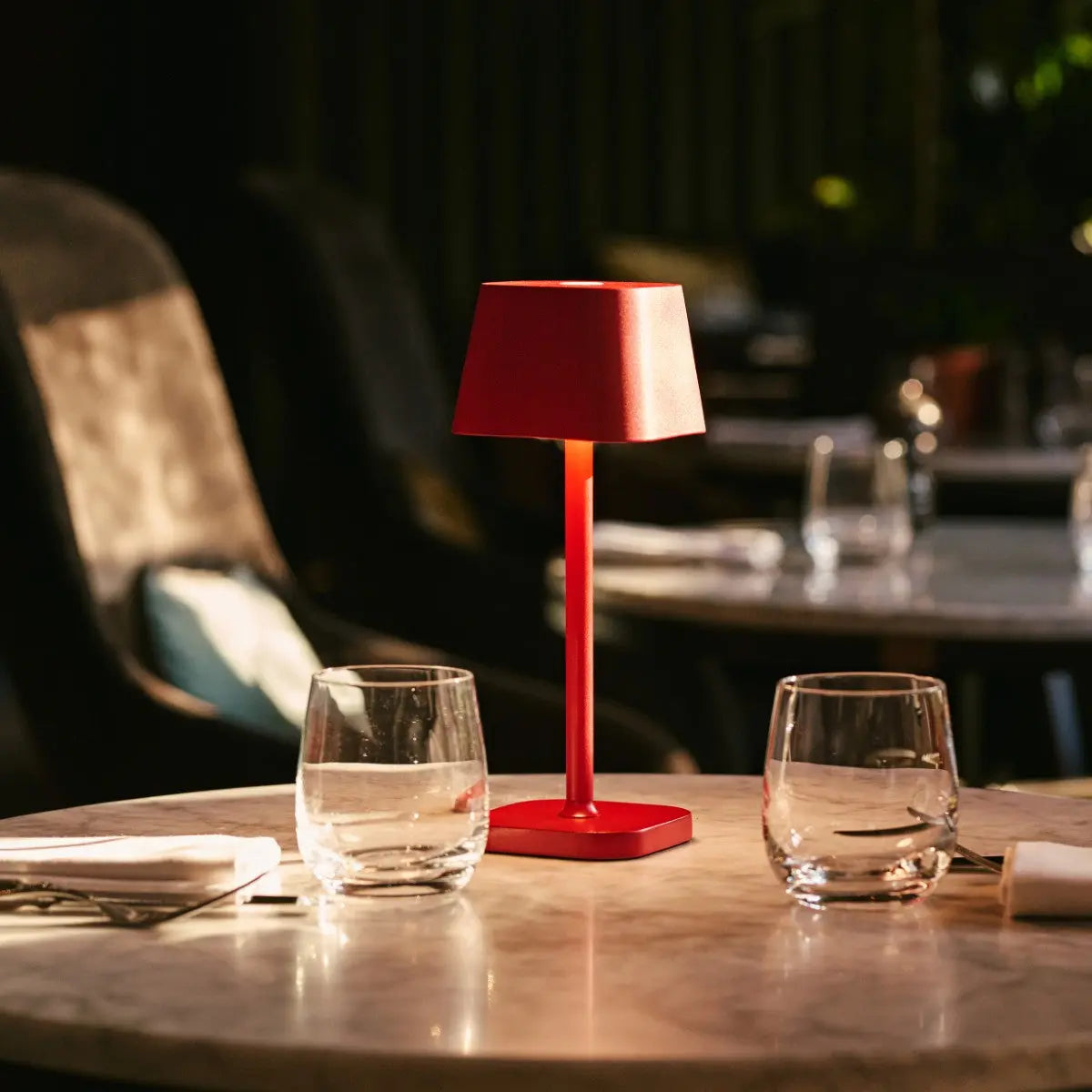 Ava Berry Red Rechargeable Table Lamp | Stylish, Cordless Lamp & Dimmable
