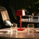 Ava Berry Red Rechargeable Table Lamp | Stylish, Cordless Lamp & Dimmable