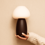Bear Dark Brown Rechargeable Cordless Wooden Lamp. Easy to charge with the USB cable and battery up to 100 hours.