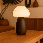 Bear Dark Brown Rechargeable Cordless Wooden Lamp. Easy to charge with the USB cable and battery up to 100 hours.