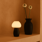 Bear Dark Brown Rechargeable Cordless Wooden Lamp. Easy to charge with the USB cable and battery up to 100 hours.
