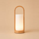 Evie Hellbraun Wiederaufladbare Holz-Tischlampe 