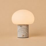 Coddé Weiß – Bianco Statuarietto Marmor Wiederaufladbare Tischlampe