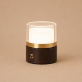 Leo Donkerbruin Compact Draadloze Oplaadbare Lamp