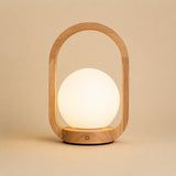 Skye Helbraun Kabellose Holzlampe 