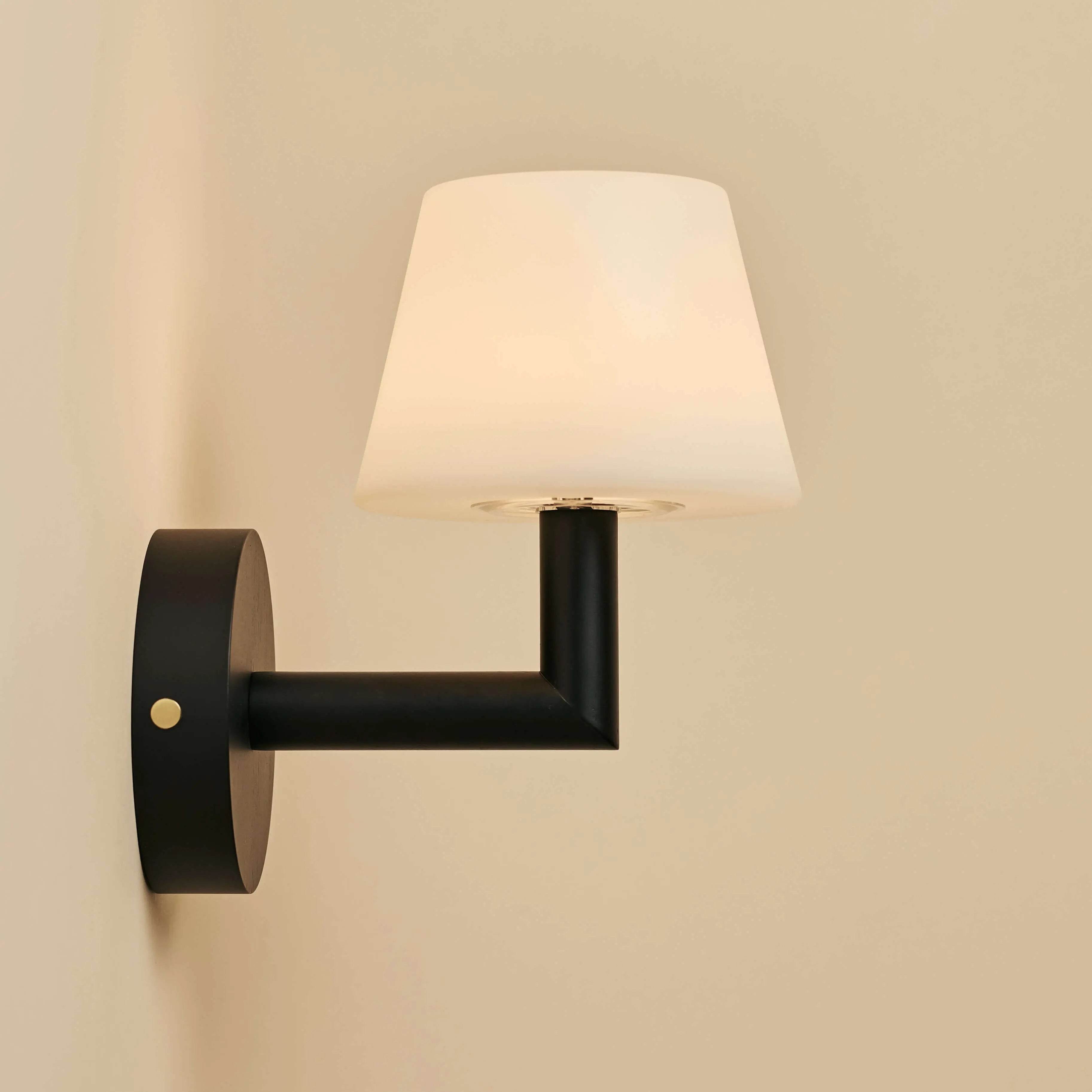 Ted Black Wooden Rechargeable Wall Lamp | Cordless & Dimmable Lighting