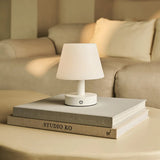 Teddy White Wooden Rechargeable Table Lamp – Dimmable, USB-C, 100-Hour Battery
