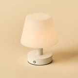 Teddy White Wooden Rechargeable Table Lamp – Dimmable, USB-C, 100-Hour Battery